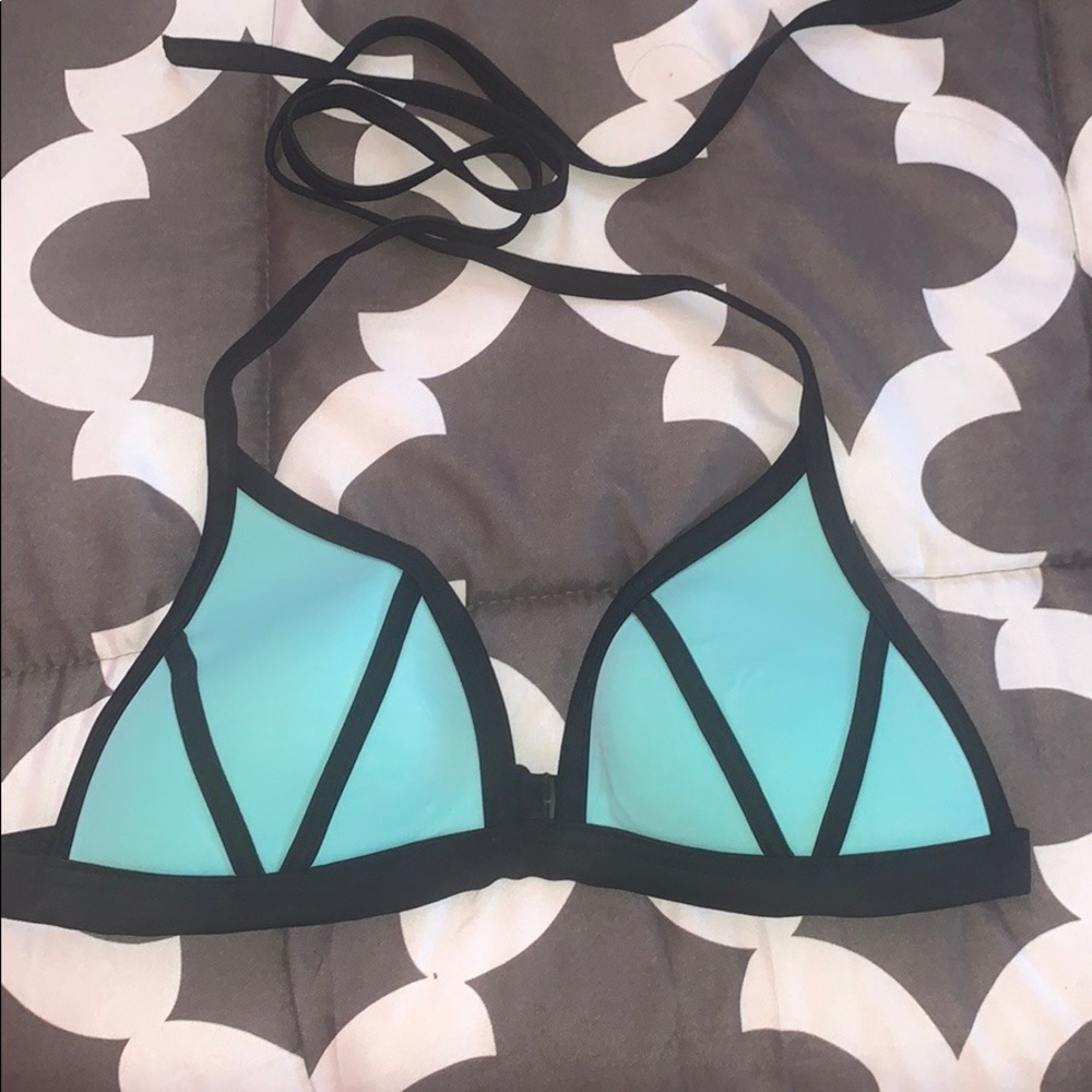 Blue bathing suit top